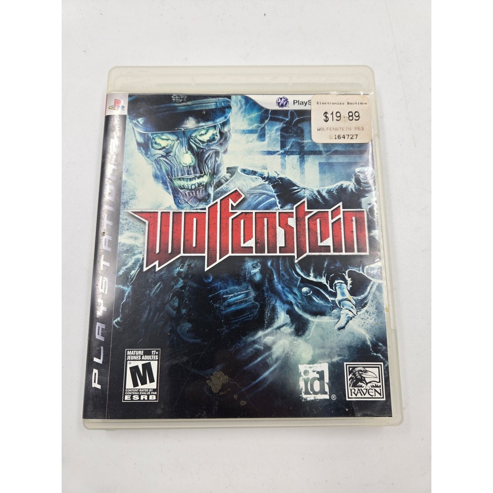 Wolfenstein Sony PlayStation 3 PS3 2009 Activision First Person Shooter Complete